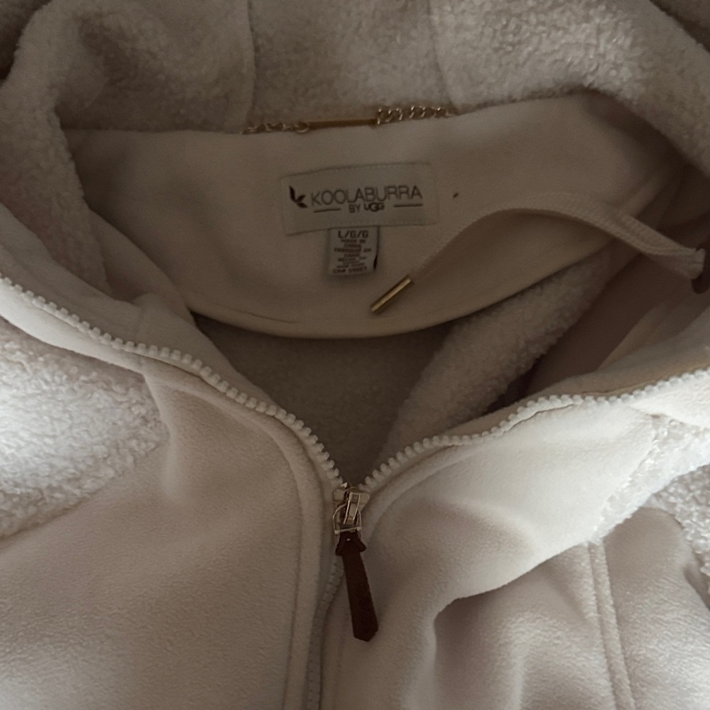 UGG KoolaBurra Soft Cream Teddy Jacket NWT Large - Picture 5 of 15